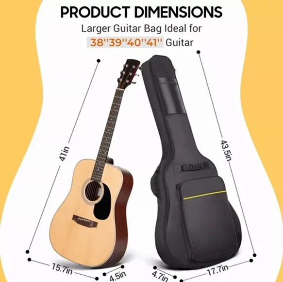 FUNDA DE GUITARRA TELA OXFORD IMPERMEABLE 38-41 INCH - 2
