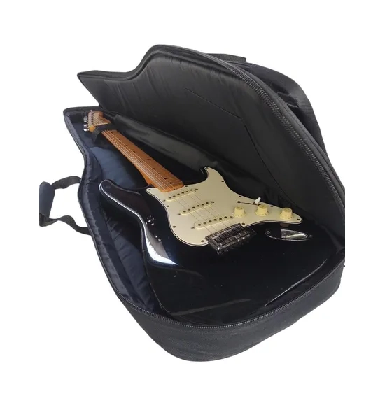 FUNDA SEMIRRIGIDA ACOLCHADA PARA GUITARRA ELE CTRICA NEGRA - 3