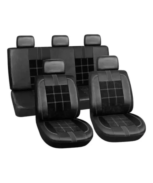 FUNDA CUBRE ASIENTOS ECO CUERO GAMUZA PREMIUM MOTORLIFE - 1
