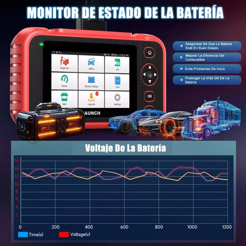 ESCANER AUTOMOTRIZ LAUNCH CRP129I TRANSMISION ABS EPB DPF - 4