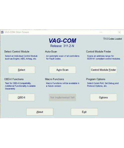SOFTWARE VAGCOM 3.11 KKL SCANNER OBDI - 3