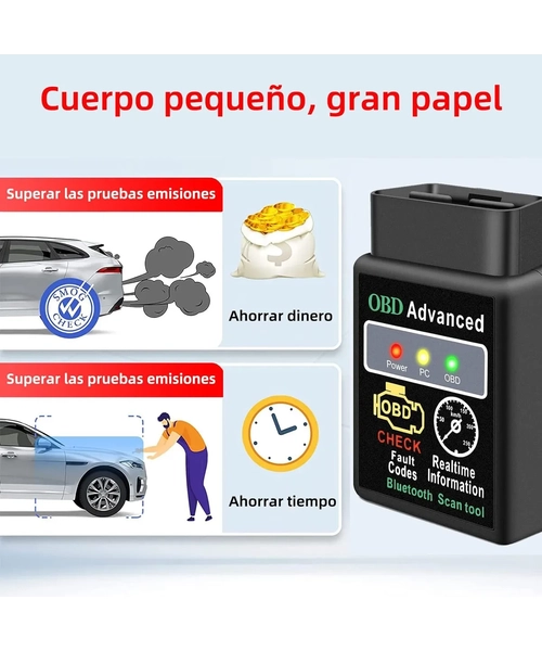 LECTOR CODIGO COCHE OBD2 ELM327 V1.5 BLUETOOTH 5.1 - 6