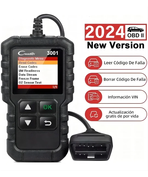 LAUNCH CREADER 3001 ESCANER AUTOMOTRIZ OBD2 MULTIMARCA MOTOR - 2