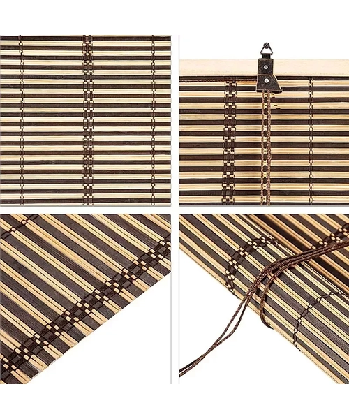 CORTINA BAMBU ROLLER PERSIANA ENROLLABLE 120X150 CM MARRON - 7