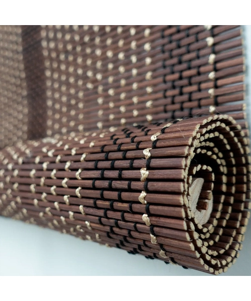 CORTINA BEITI PERSIANA ROLLER BAMBU 90X150 CM CAFE  ABIERTO - 2