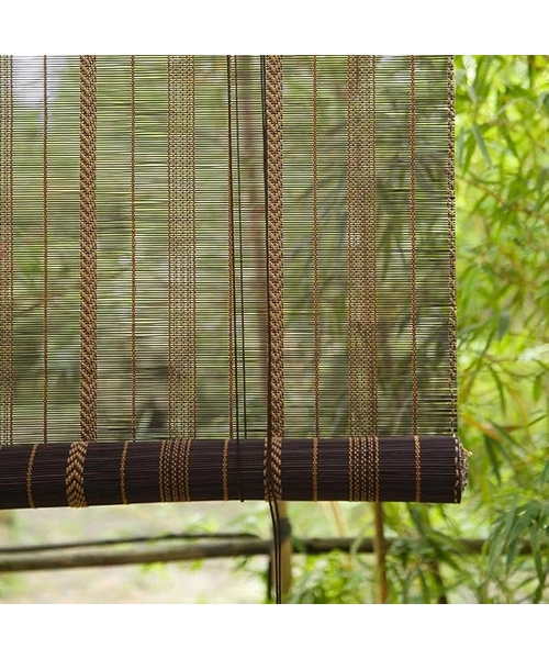 CORTINA BEITI PERSIANA ROLLER BAMBU 90X150 CM CAFE  ABIERTO - 3