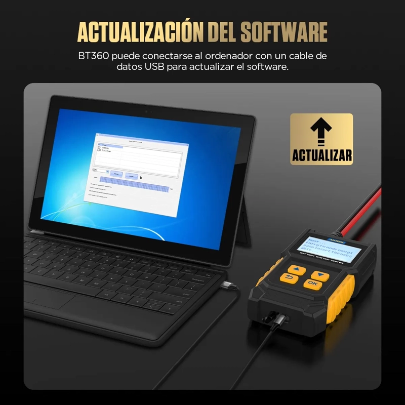 PROBADOR DE BATERIA AUTOMOTRIZ ACTUALIZADO VOLTAJE 8V-20V - 5