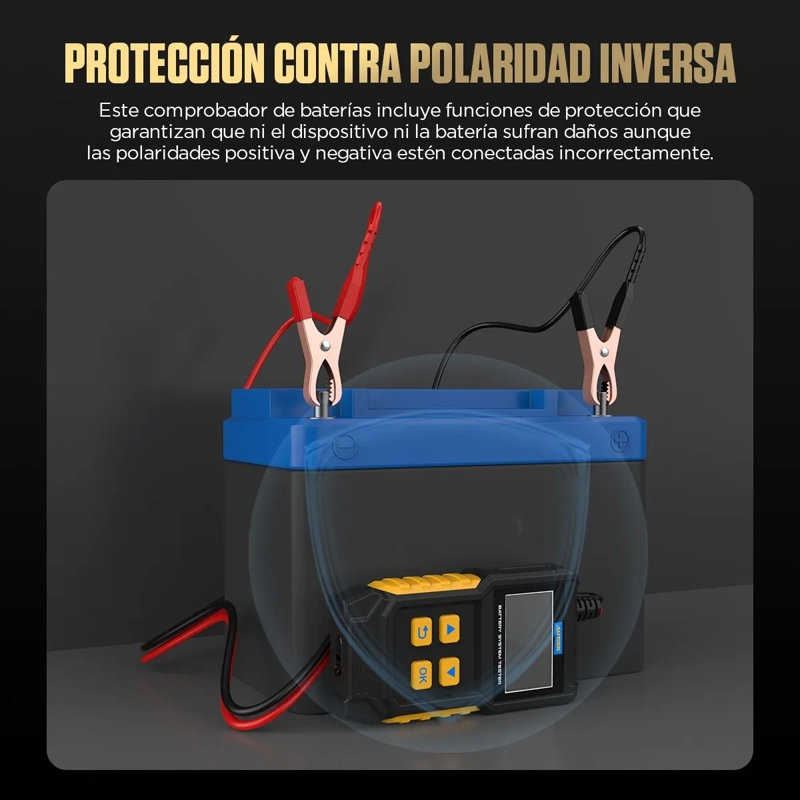 PROBADOR DE BATERIA AUTOMOTRIZ ACTUALIZADO VOLTAJE 8V-20V - 6