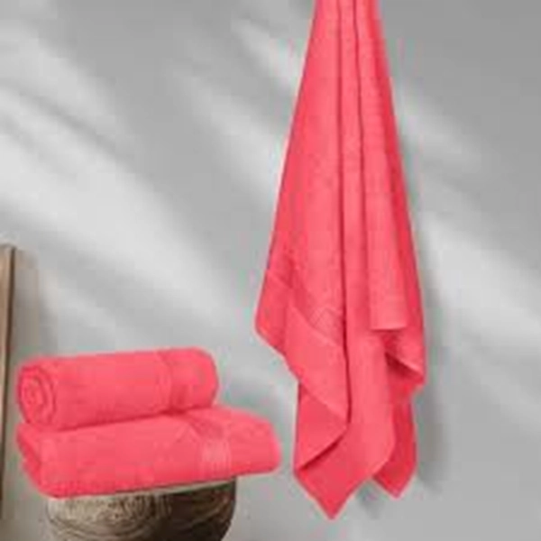 TOALLA EXTRA GRANDE 100X140 CM 100% ALGODON COLOR ROSA LISO - 1