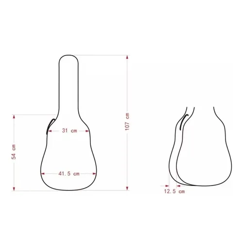 FUNDA PARA GUITARRA ACUSTICA 40 PULGADAS RESISTENTE AL AGUA - 5