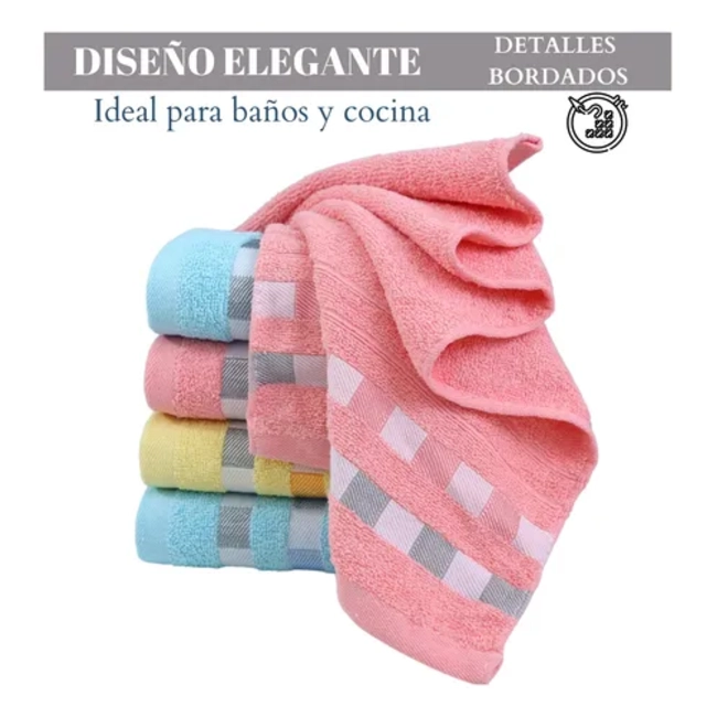 PACK 6 TOALLAS DE MANO ALGODON CARA GYM HOTEL SPA 35X75 CM - 6