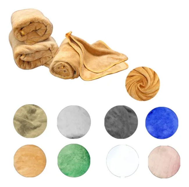 TOALLAS 50X90 CM PACK DE 2 COLOR MOSTAZA - 4