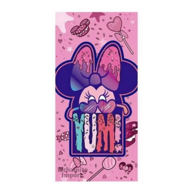 TOALLA DE BAÑO DISNEY 140X70 CM ALGODON COLOR FUCSIA MINNIE MOUSE - 1