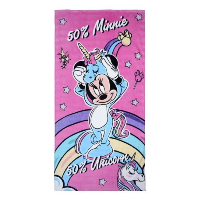 TOALLA DE BAÑO DISNEY 140X70 CM ALGODON COLOR FUCSIA MINNIE MOUSE - 4