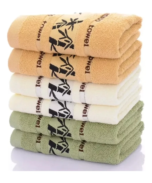 SET 6 TOALLAS DE BAÑO ALGODON BAMBOO SUPER SUAVES - 1