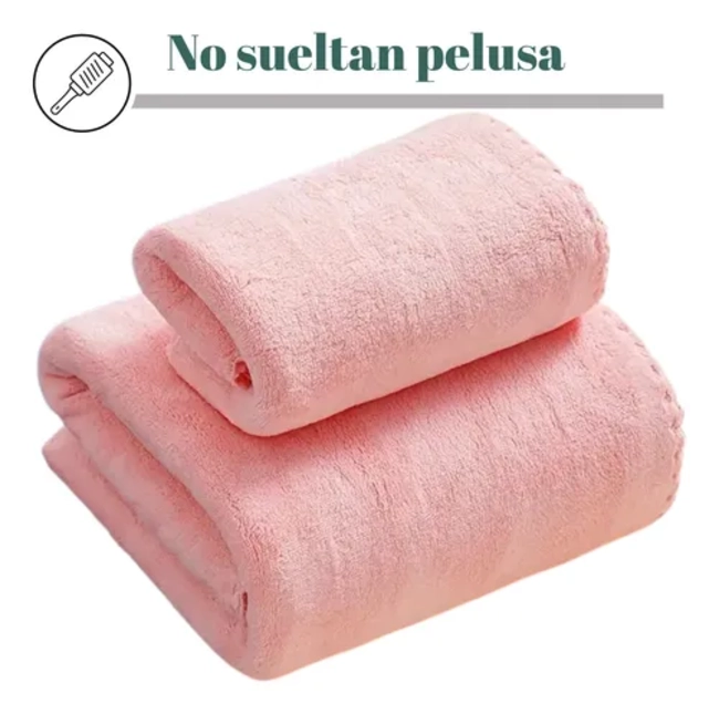 2 TOALLAS MICROFIBRA DEPORTE 140X70 + 75X35 CM SECADO RAPIDO - 6