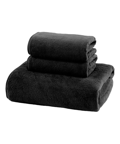 TOALLAS 50X90 CM PACK DE 2 COLOR NEGRO - 1