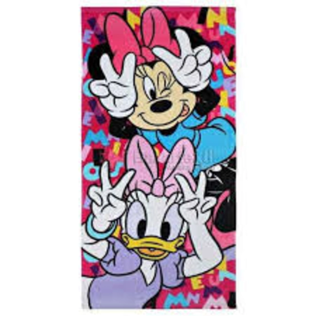 TOALLA ALGODON CON BOLSO MARVEL DISNEY 140X70 CM COLOR UNICO MINNIE DAISY BE YOUR SIDE - 1