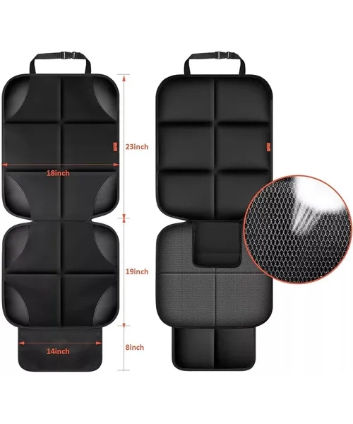 FUNDA UNIVERSAL ACOLCHADA PARA ASIENTO AUTOMOVIL NEGRA - 4