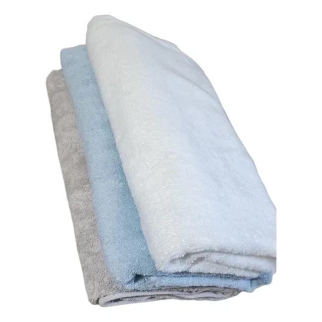 PACK 3 TOALLAS DE BAÑO 100% ALGODON 140X70 CM CON BORDADO - 1
