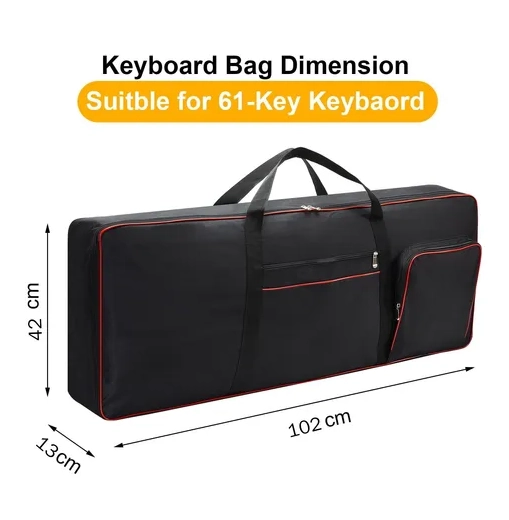 FUNDA PARA TECLADO 61 TECLAS IMPERMEABLE ACOLCHADO - 2