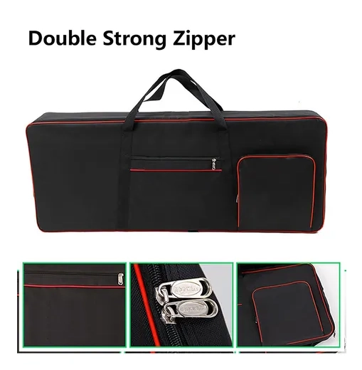 FUNDA PARA TECLADO 61 TECLAS IMPERMEABLE ACOLCHADO - 3