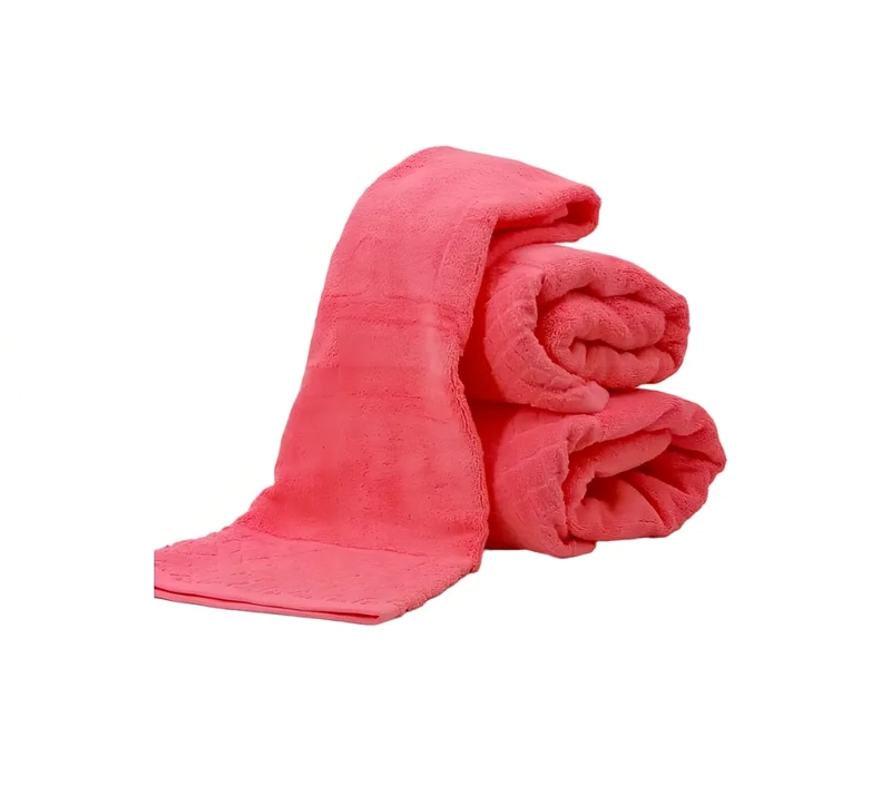 TOALLA DE CUERPO 70X130 CM 100% ALGODON COLOR ROSA LISO - 1