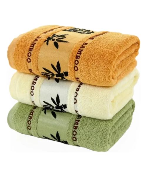 SET 4 TOALLAS DE BAÑO ALGODON BAMBOO SUPER SUAVES - 1