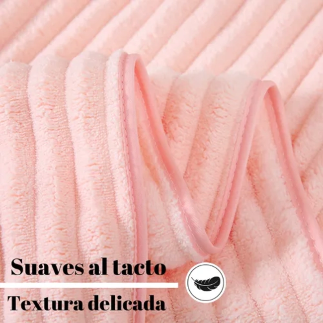 PACK 2 TOALLAS MICROFIBRA 140X70 + 75X35 CM SET SECADO RAPIDO - 5