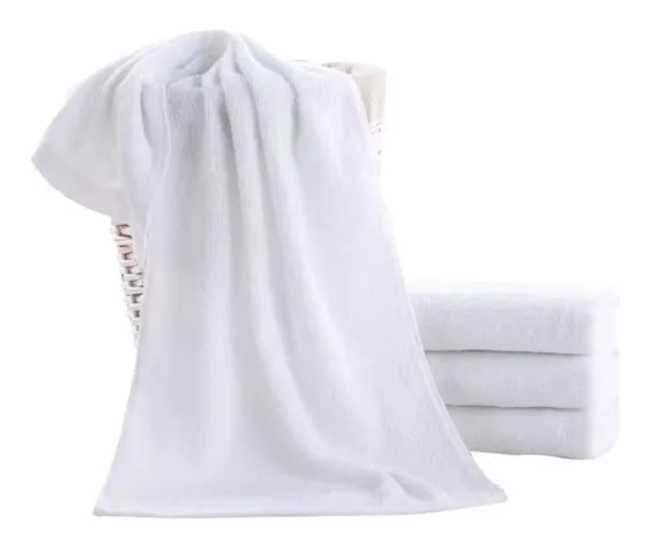 PACK 6 TOALLAS DE BAÑO BLANCA ALGODON 73X34 CM - 1