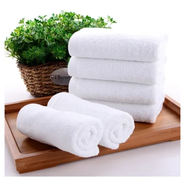 PACK 6 TOALLAS DE BAÑO BLANCA ALGODON 73X34 CM - 3