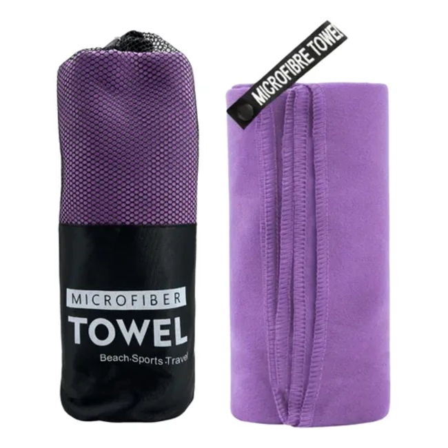 SET 3 TOALLAS MICROFIBRA CON BOLSA VIAJE GYM SECADO RAPIDO - 5