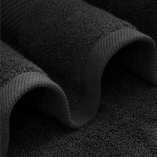 TOALLA DE BAÑO 500 G 90X160 CM NEGRO - 3