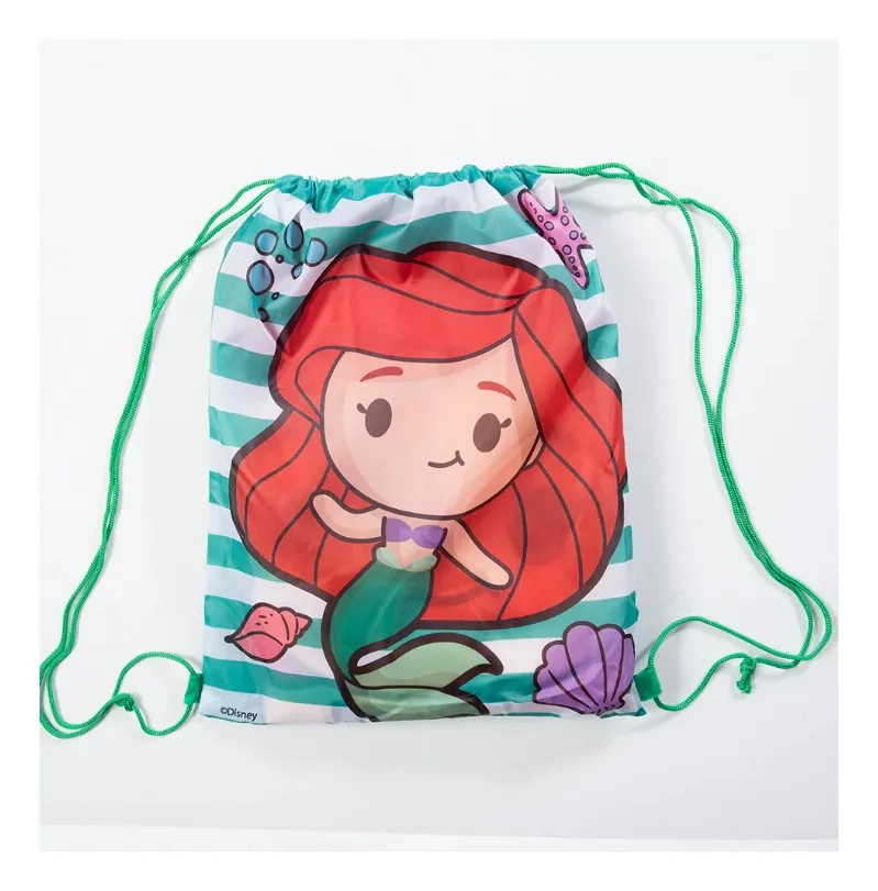 TOALLA DE BAÑO O PLAYA INFANTIL 70X140 CM CON BOLSO MASHINI COLOR BLANCO PRINCESA ARIEL - 3