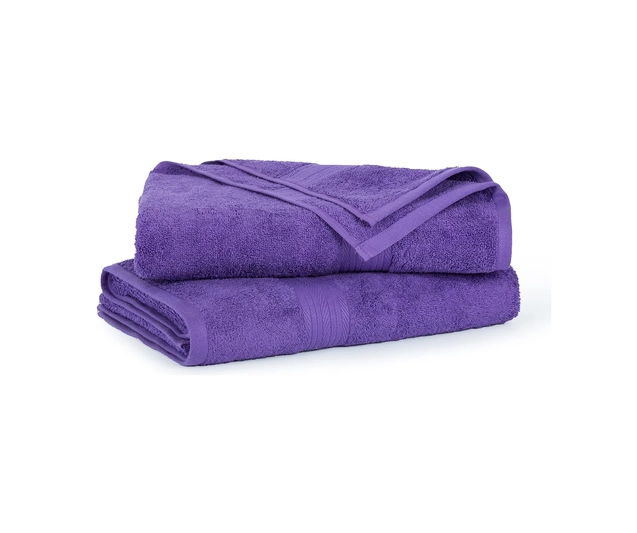 TOALLA DE BAÑO + MANO ALGODON BY CANNON 350G COLOR MORADO LISO - 2