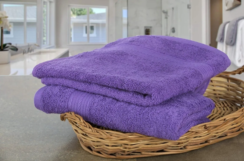 TOALLA DE BAÑO + MANO ALGODON BY CANNON 350G COLOR MORADO LISO - 3