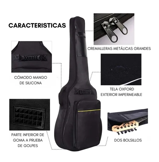 FUNDA GUITARRA ACUSTICA CLASICA 41 PULGADAS SONNET 104 CM - 3