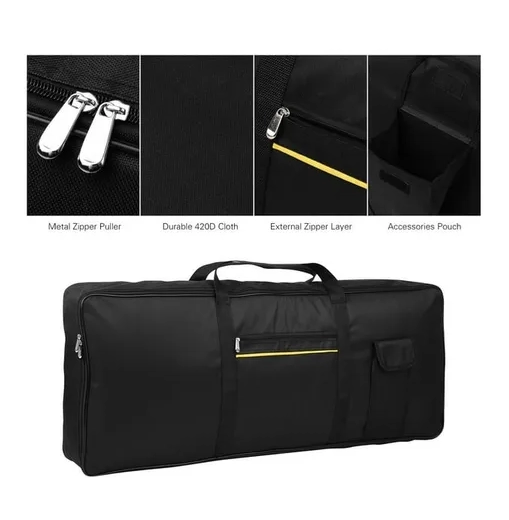 FUNDA PARA TECLADO 5/8 ACOLCHADO UNIVERSAL ESTUCHE 61 TECLAS - 5