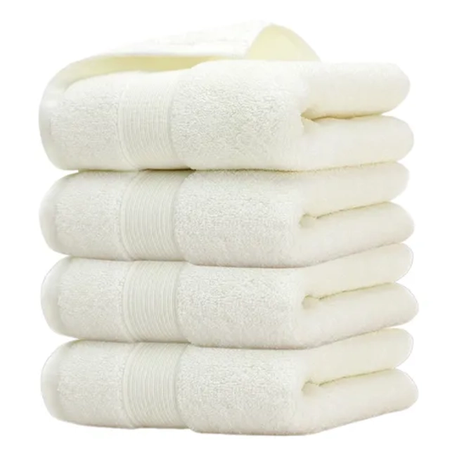 PACK 4 TOALLAS BLANCAS ALGODON PELUQUERIA PISO HOTEL 50X100 - 1