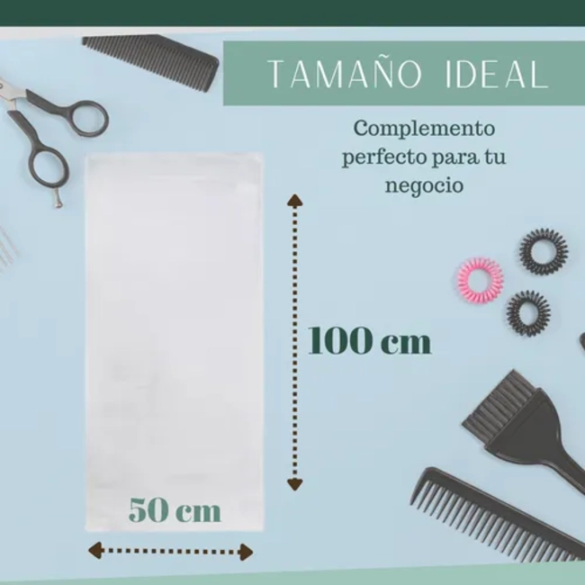 PACK 4 TOALLAS BLANCAS ALGODON PELUQUERIA PISO HOTEL 50X100 - 3