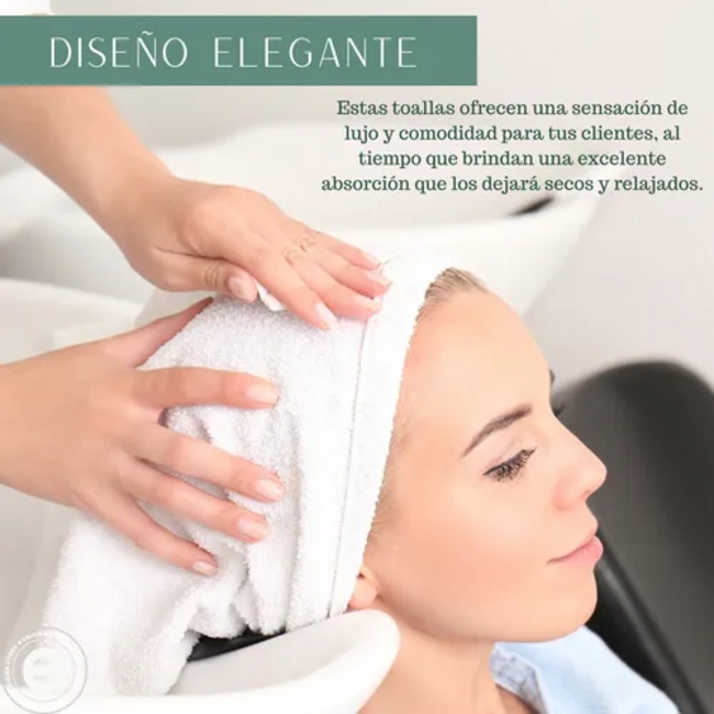 PACK 4 TOALLAS BLANCAS ALGODON PELUQUERIA PISO HOTEL 50X100 - 4