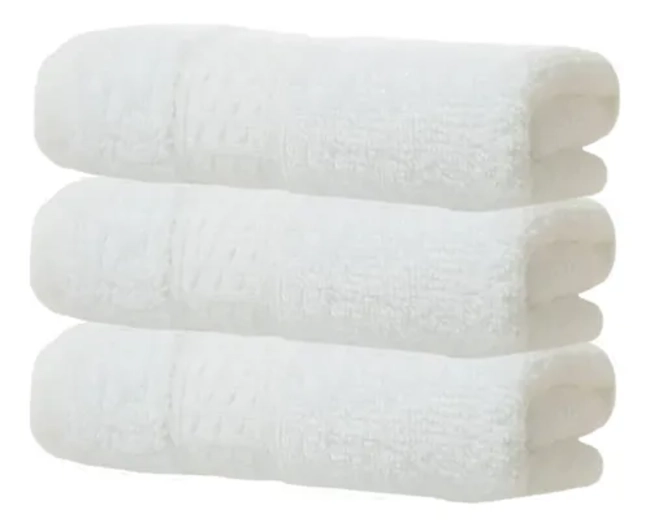 PACK 4 TOALLAS BLANCAS ALGODON PELUQUERIA PISO HOTEL 50X100 - 6