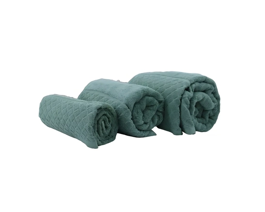 TOALLA EXTRA GRANDE 100X140 CM 100% ALGODON COLOR VERDE LISO - 1
