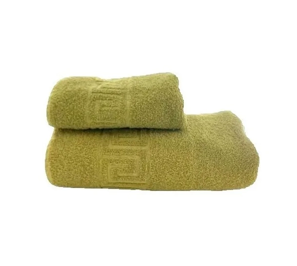 SET 4 TOALLAS DE BAÑO TWINS (2 MANO + 2 BAÑO) CRUDO Y VERDE DORAL - 1
