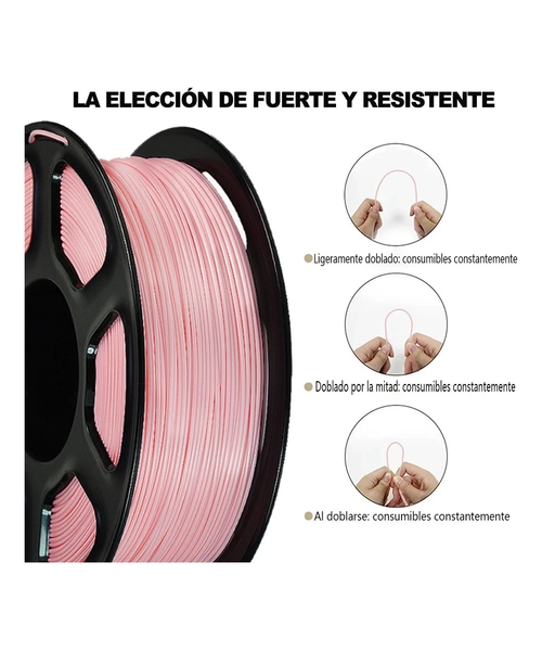 FILAMENTO PLA ROSADO FLUO SEDA AFEL 1.75 MM 1 KG - 3