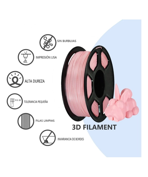 FILAMENTO PLA ROSADO FLUO SEDA AFEL 1.75 MM 1 KG - 4