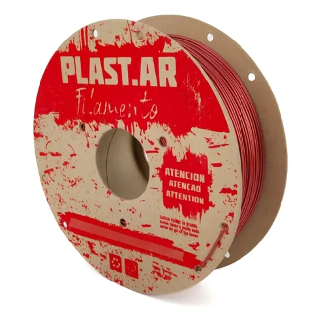 FILAMENTO IMPRESORA 3D PLASTAR PLA 1.75 MM 1 KG ROJO - 1