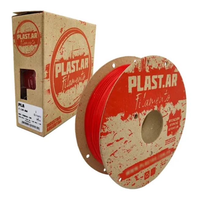 FILAMENTO IMPRESORA 3D PLASTAR PLA 1.75 MM 1 KG ROJO - 3