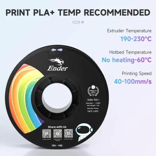 FILAMENTO ENDER PLA+ 1 KG 1.75 MM IMPRESION 3D - 2