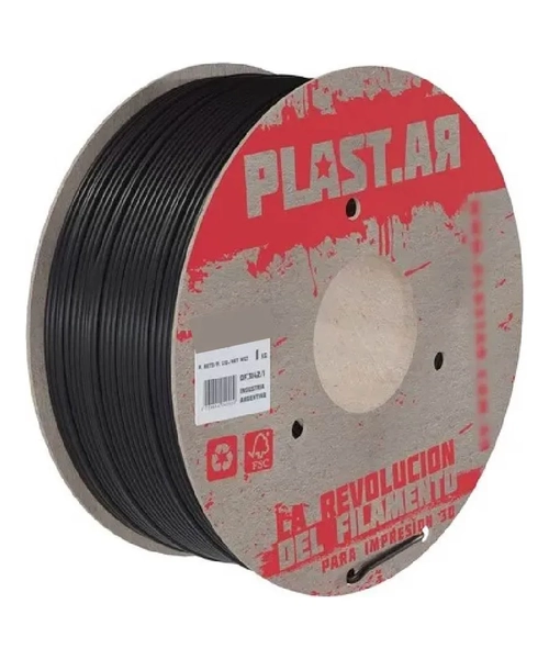 FILAMENTO IMPRESORA 3D PLASTAR PLA 1.75 MM 1 KG NEGRO - 1